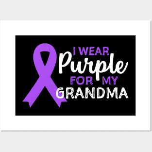 I Wear Purple For My Grandma Posters and Art